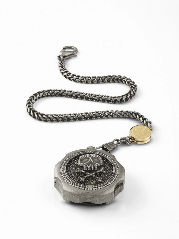 TAMBOORO Mens watch - BULLET - DIRTY SILVER - ZIRCONIA - TB-102-SL-ZW-SL-CP