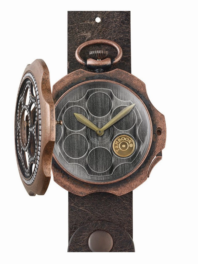 TAMBOORO Mens watch - ONE SHOT - DIRTY BRONZE - ZIRCONIA - TB-100-BR-ZW-SL-CP