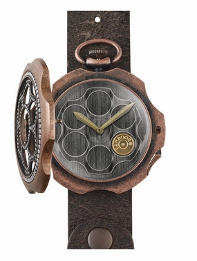 TAMBOORO Mens watch - ONE SHOT - DIRTY BRONZE - ZIRCONIA - TB-100-BR-ZW-SL-CP