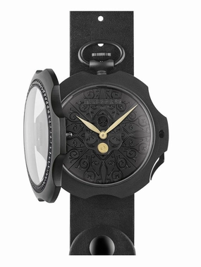 TAMBOORO Mens watch - TATTOO - BLACK PVD - ZIRCONIA - TB-101-BK-ZB-BK-CP