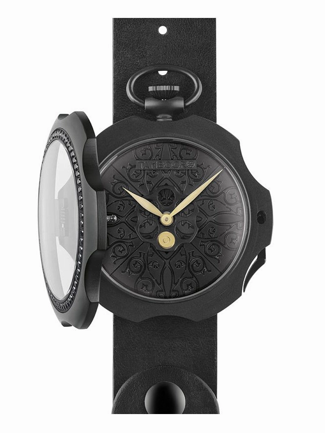 TAMBOORO Mens watch - TATTOO - BLACK PVD - ZIRCONIA - TB-101-BK-ZB-BK-CP