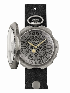 TAMBOORO Mens watch - TATTOO - DIRTY SILVER - ZIRCONIA - TB-101-SL-ZW-SL-CP