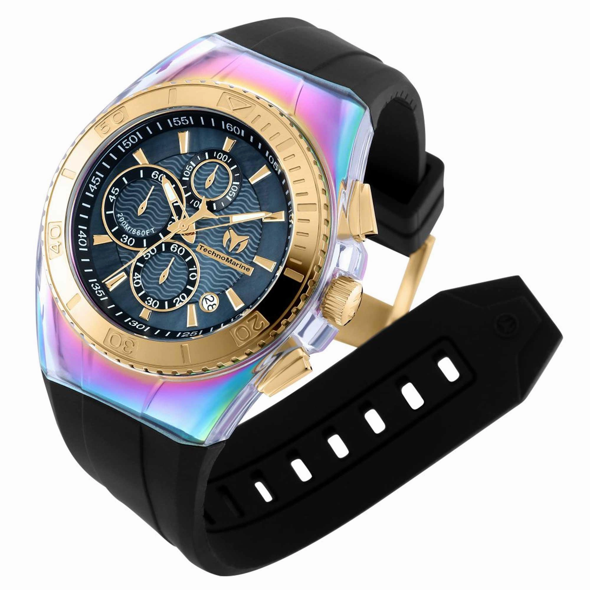 Technomarine Men's Chronograph Watch - Cruise Original Black Rubber Strap | TM-115366