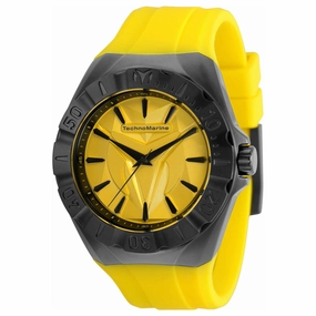 Technomarine Men's Quartz Watch - Cruise Yellow Dial Silicone Rubber Strap | TM-120011