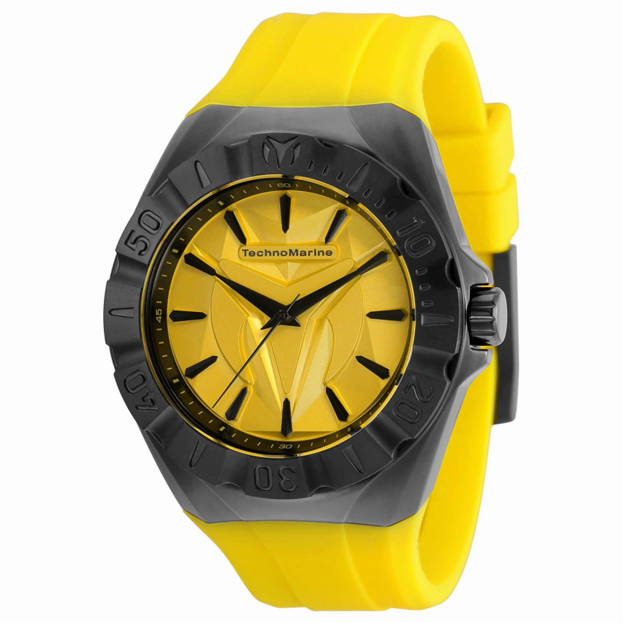 Technomarine Men's Quartz Watch - Cruise Yellow Dial Silicone Rubber Strap | TM-120011