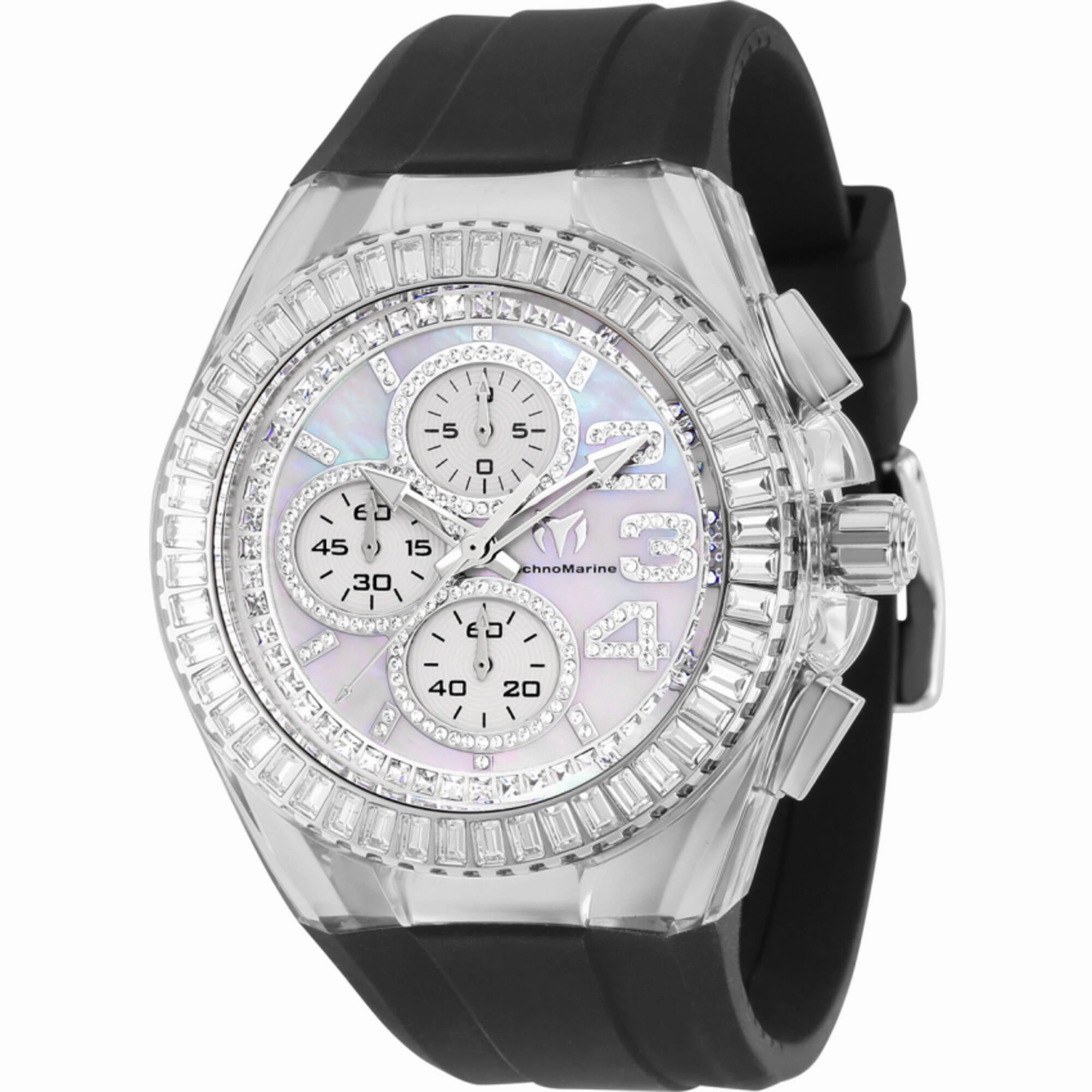 Technomarine Men's Watch - Cruise Glitz Chrono Silver and White Mop Dial | TM-121023