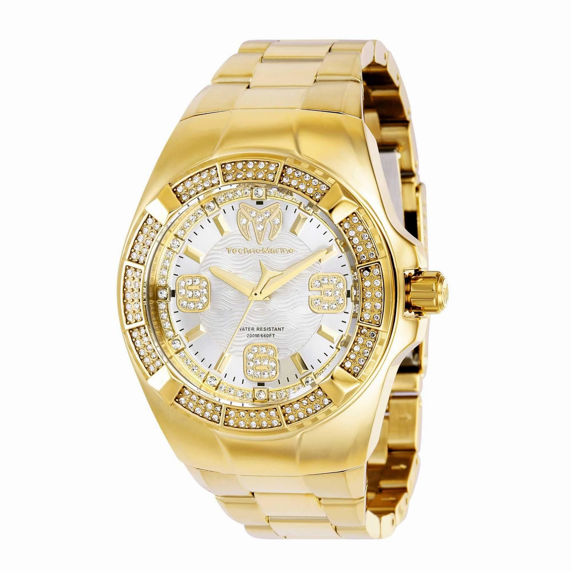 Technomarine Men's Watch - Cruise Glitz Crystal Accented Silver Tone Dial | TM-121106