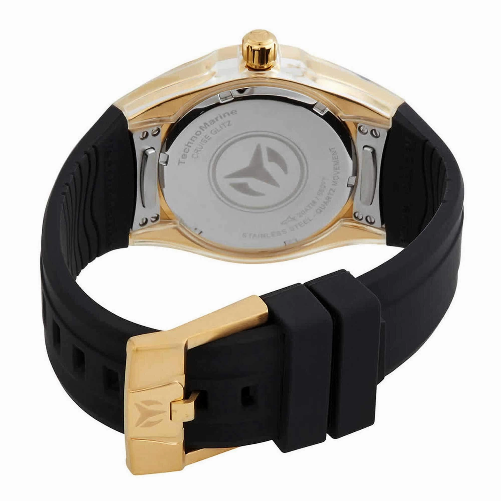Technomarine Men's Watch - Cruise Glitz Gold Tone Dial Silicone Strap | TM-121093