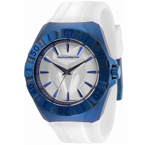 Technomarine Men's Watch - Cruise Silver Tone Dial White Rubber Strap | TM-120013