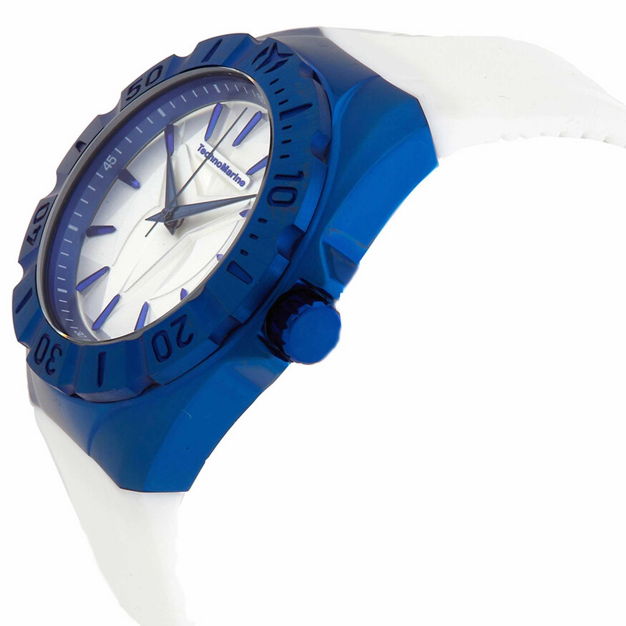 Technomarine Men's Watch - Cruise Silver Tone Dial White Rubber Strap | TM-120013