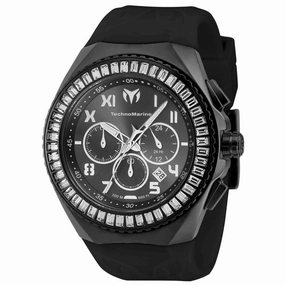 Technomarine Men's Watch - Manta Ocean Chrono Gunmetal Dial Black Strap | TM-221042