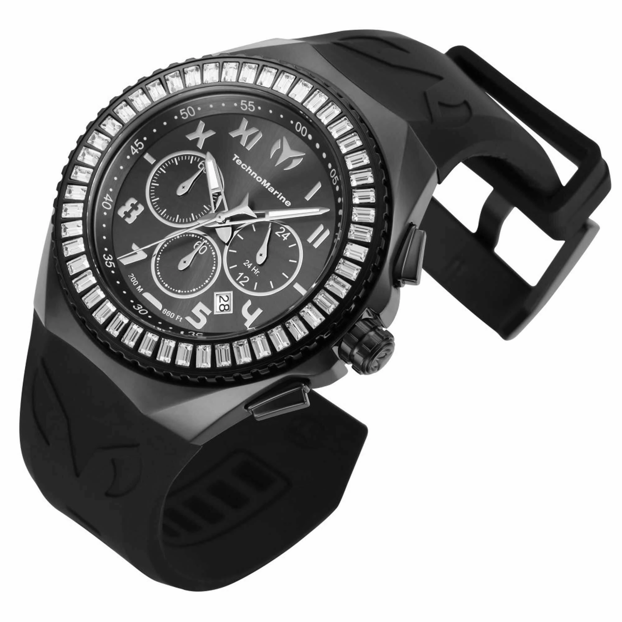 Technomarine Men's Watch - Manta Ocean Chrono Gunmetal Dial Black Strap | TM-221042