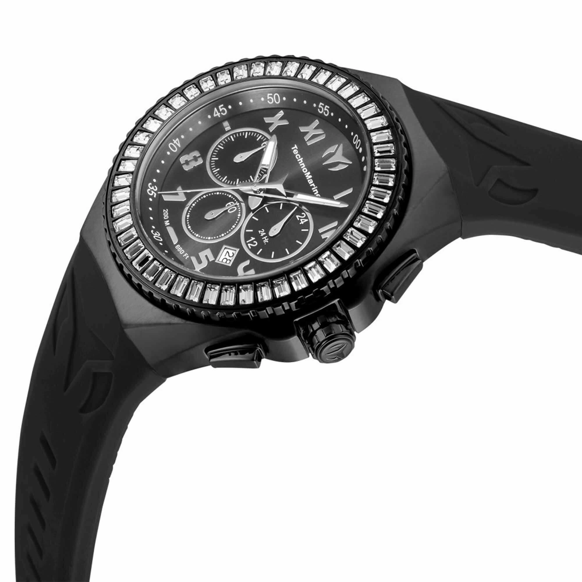 Technomarine Men's Watch - Manta Ocean Chrono Gunmetal Dial Black Strap | TM-221042
