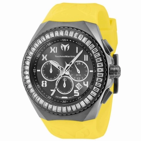 Technomarine Men's Watch - Manta Ocean Chrono Gunmetal Dial Yellow Strap | TM-221039