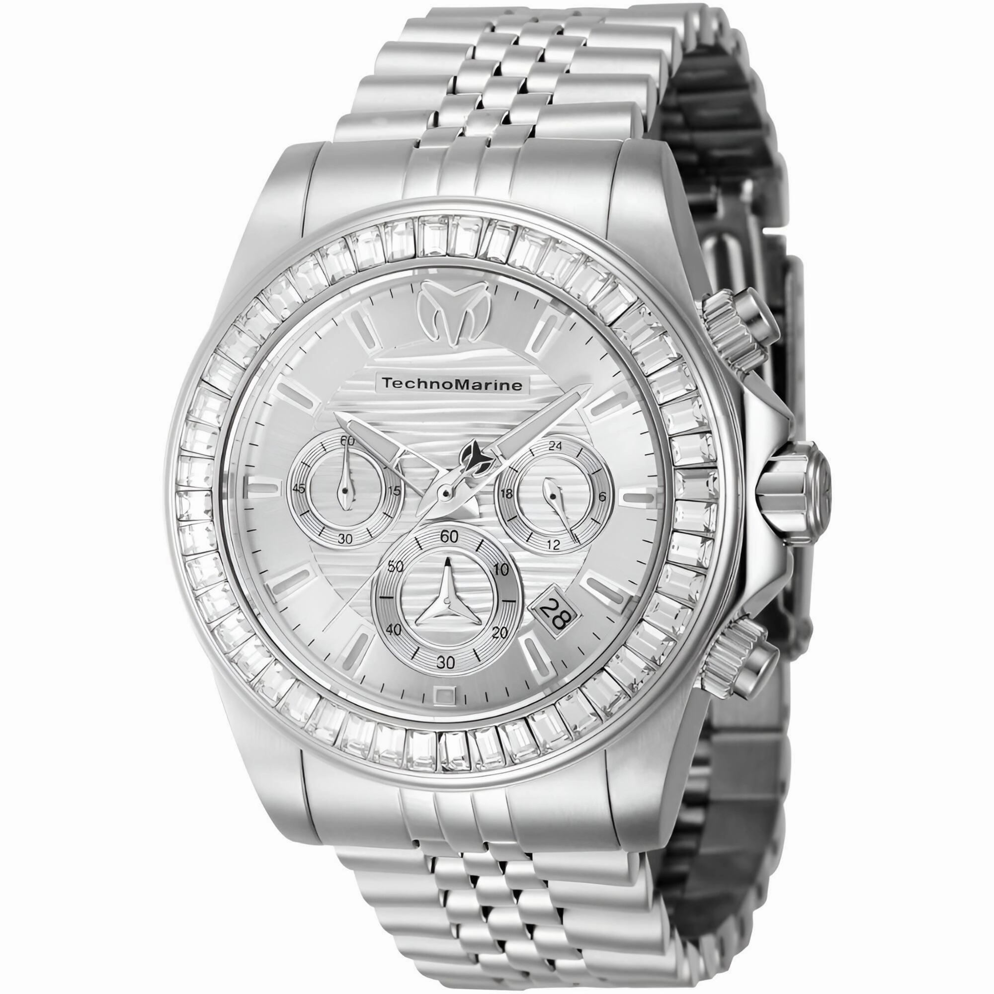 Technomarine Men's Watch - Manta Ray Chrono White Dial Silver Bracelet | TM-222016