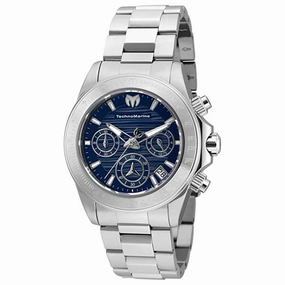Technomarine Women's Chronograph Watch - Manta Blue Dial Bracelet | TM-219010