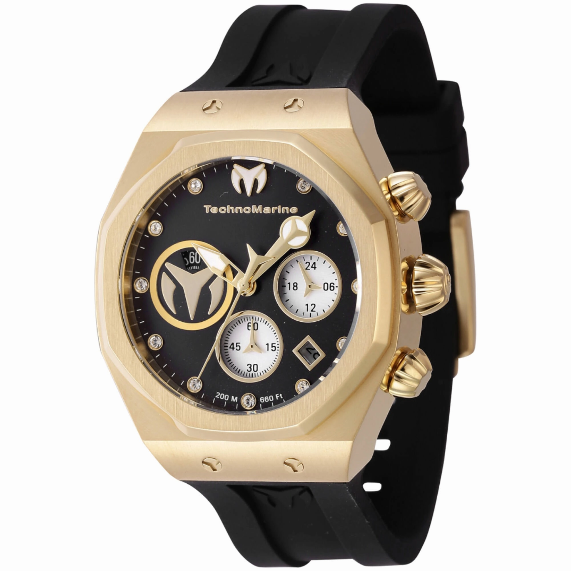 Technomarine Women's Watch - Reef Sun Chronograph Silver and Black Dial | TM-523007
