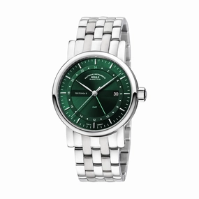 Teutonia II GMT Green Dial 41mm on Stainless Steel Bracelet
