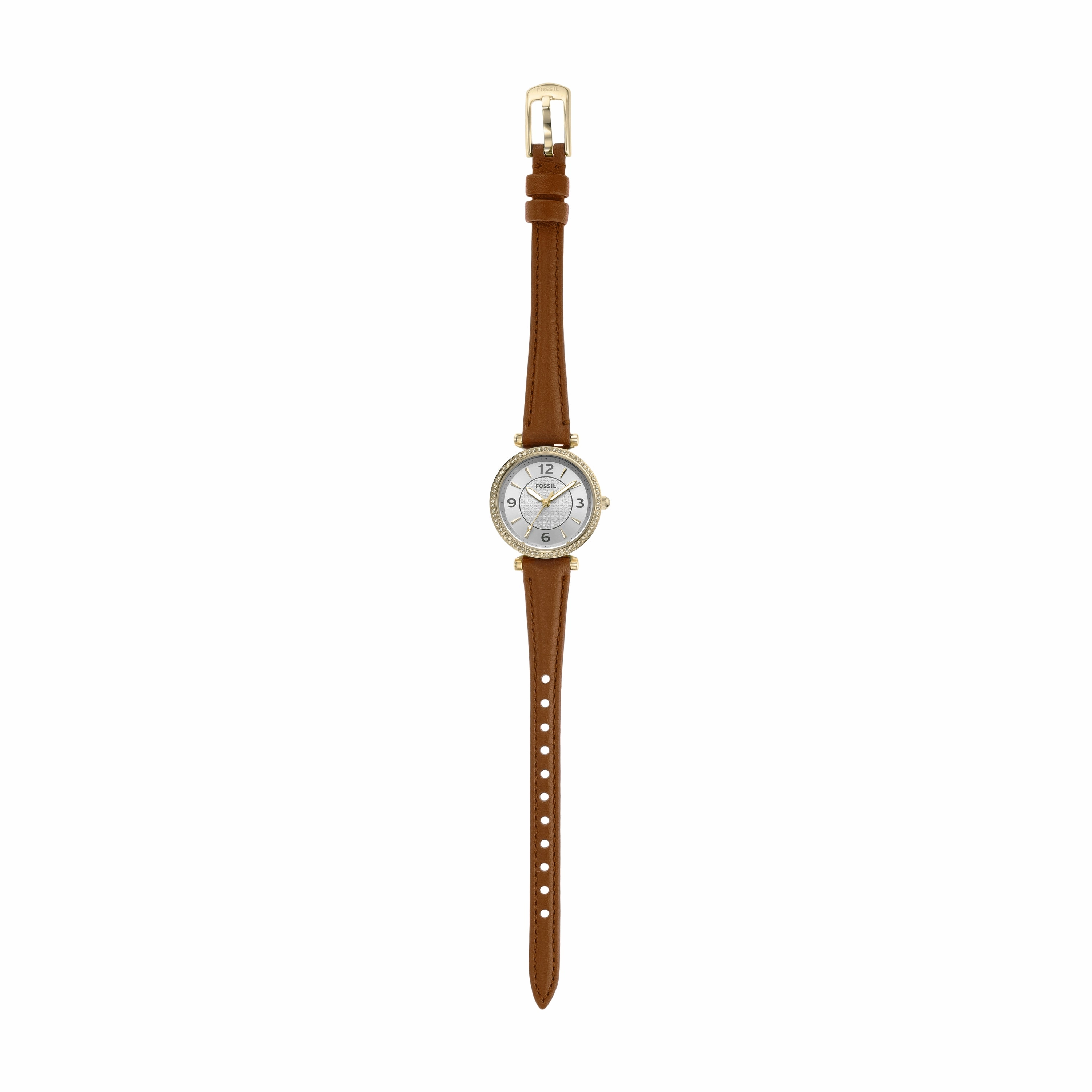 Timeless Carlie Brown Leather Watch by Fossil - ES5297