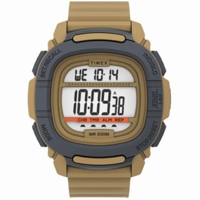 Timex Men's Digital Watch - Command White and Beige Dial Shock Resistant | TW5M35900