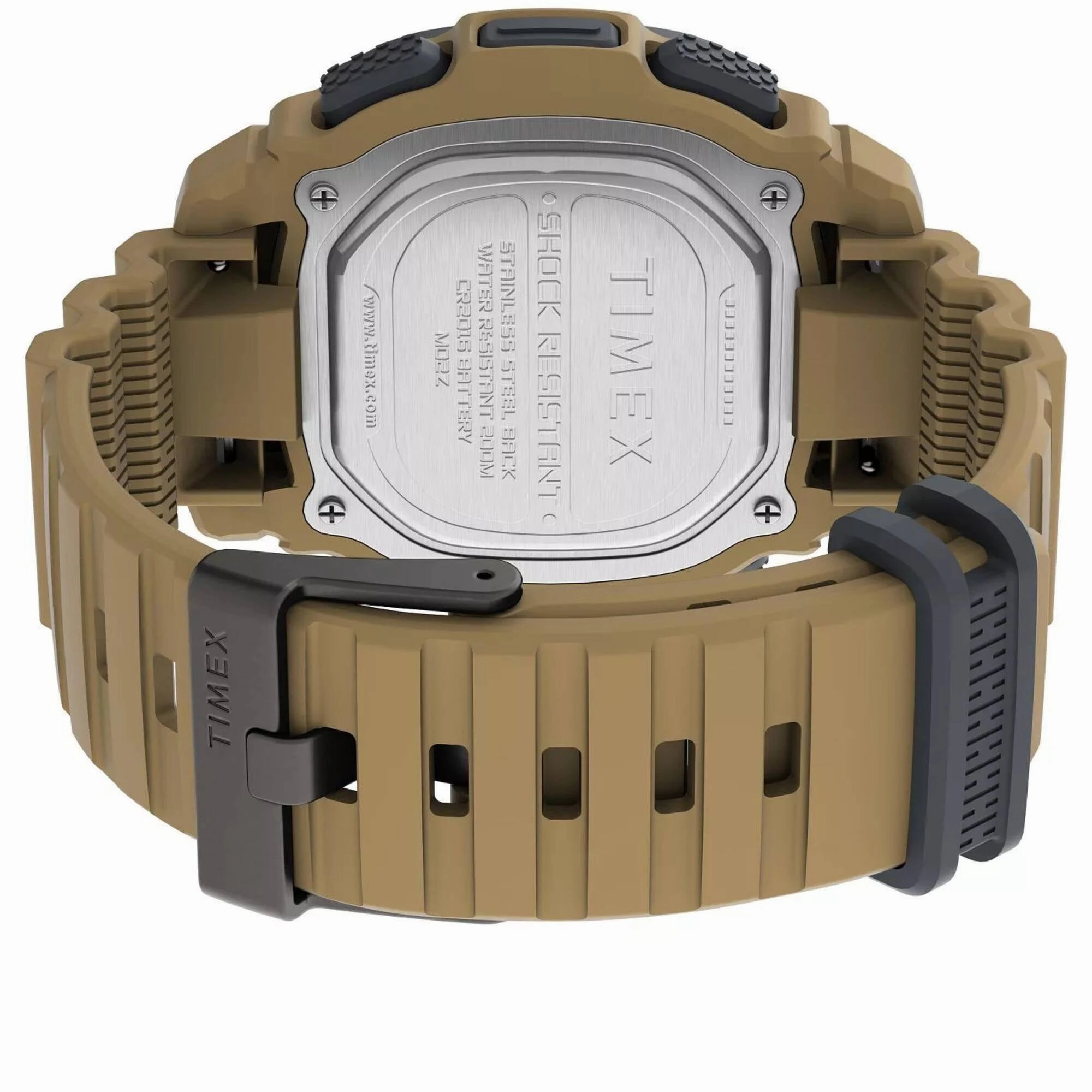 Timex Men's Digital Watch - Command White and Beige Dial Shock Resistant | TW5M35900