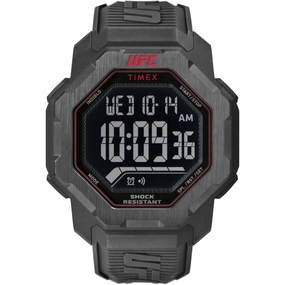 Timex Men's Digital Watch - UFC Strength Black Polyurethane Strap | TW2V88100