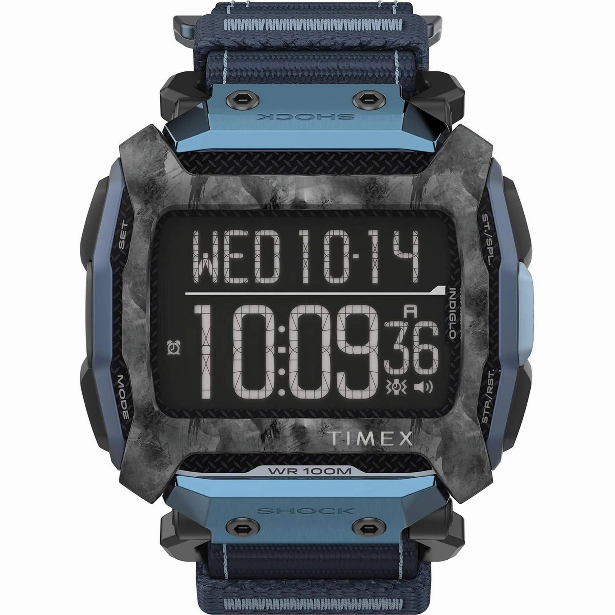 Timex Men's Watch - Command Shock Blue Fabric Strap Chrono Digital Dial | TW5M28700VQ