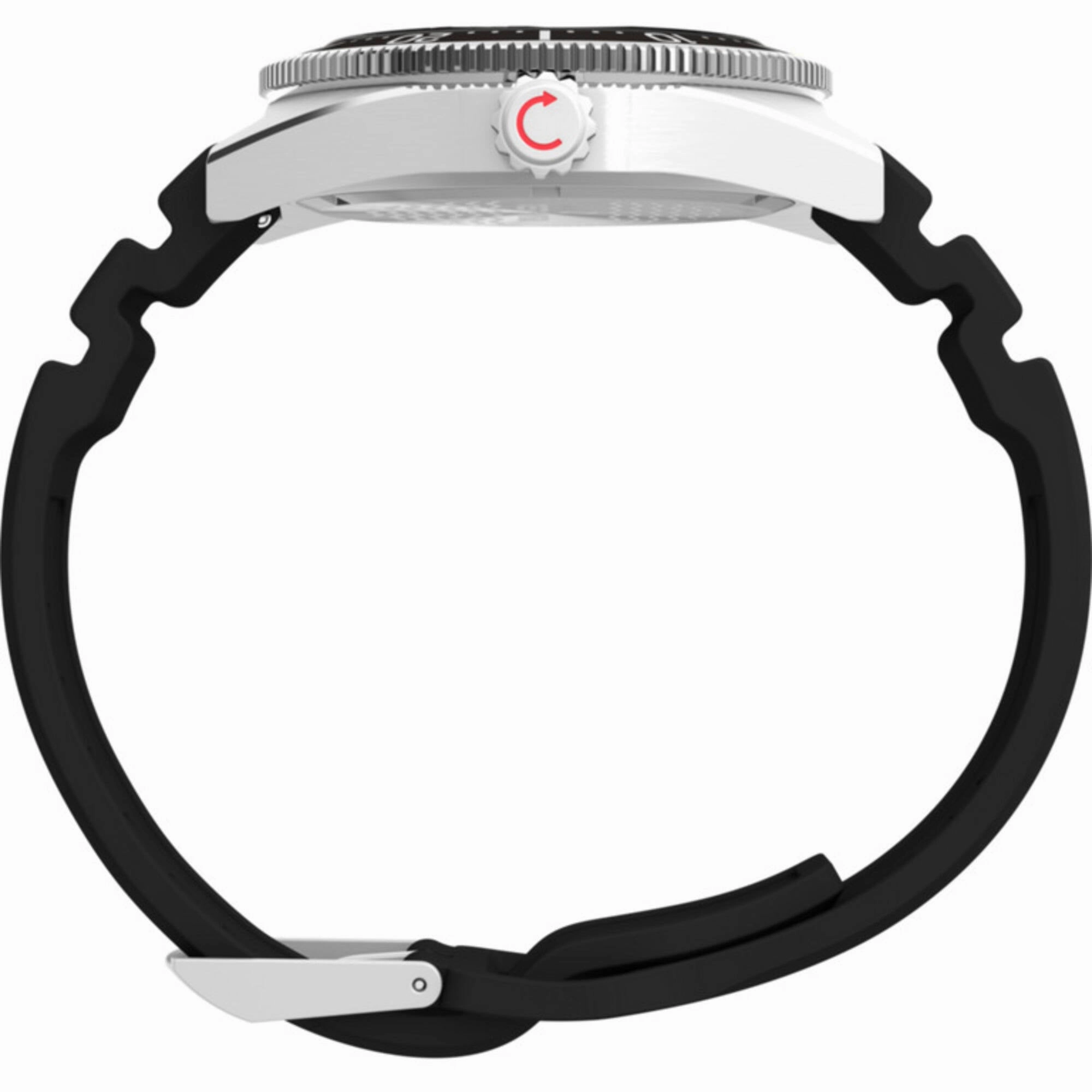 Timex Men's Watch - Deepwater Reef GMT Black Dial Synthetic Rubber Strap | TW2W75000