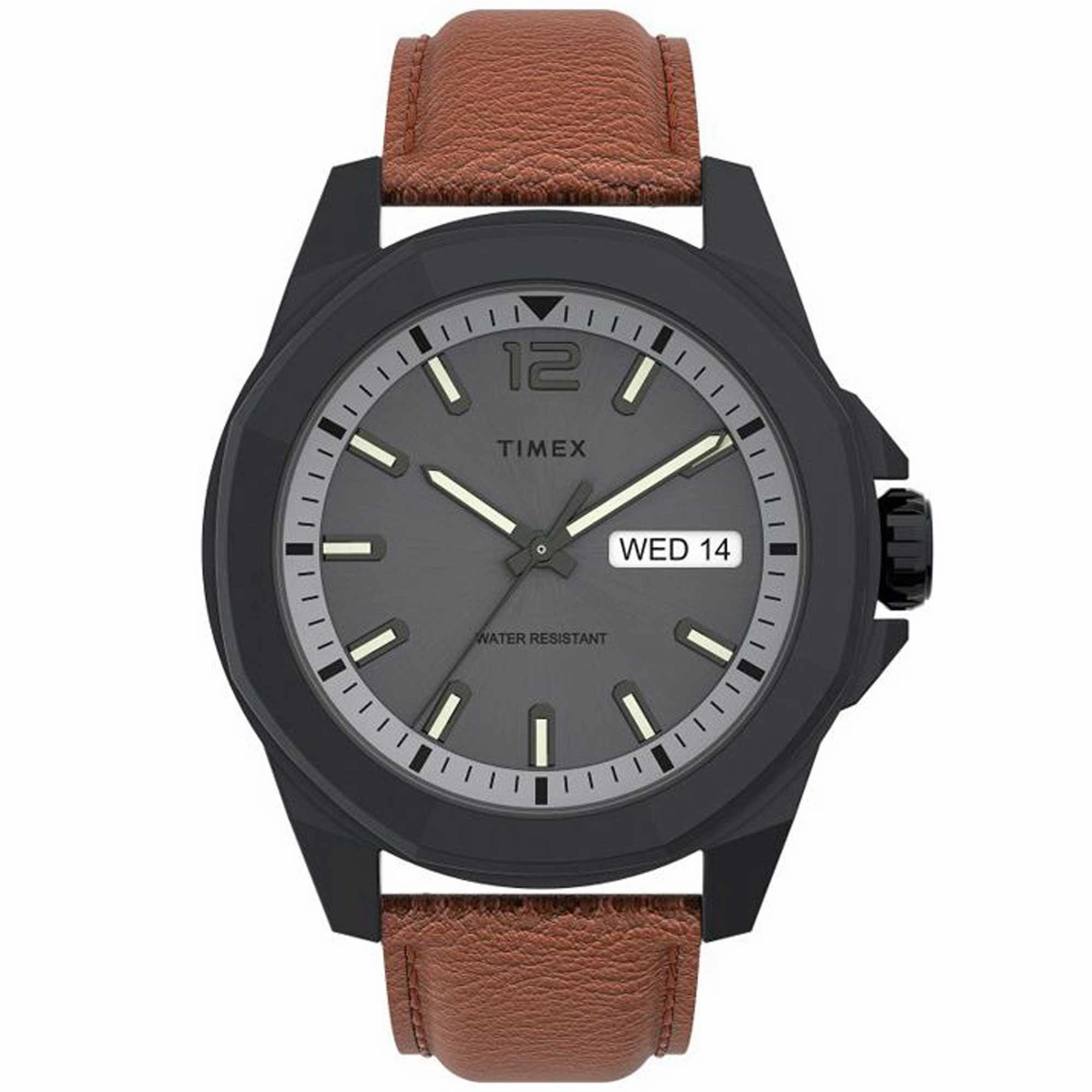 Timex Men's Watch - Essex Avenue Quartz Grey Dial Day and Date Display | TW2U82200VQ