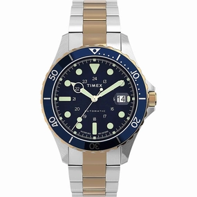 Timex Men's Watch - Navi XL Automatic Power Reserve Blue Dial Bracelet | TW2U83500VQ
