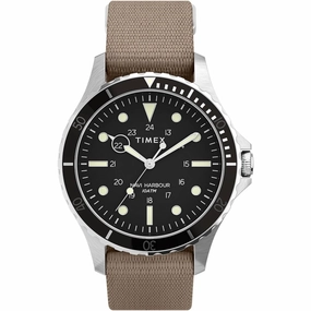 Timex Men's Watch - Navi XL Unidirectional Rotating Bezel Fabric Strap | TW2U90000VQ