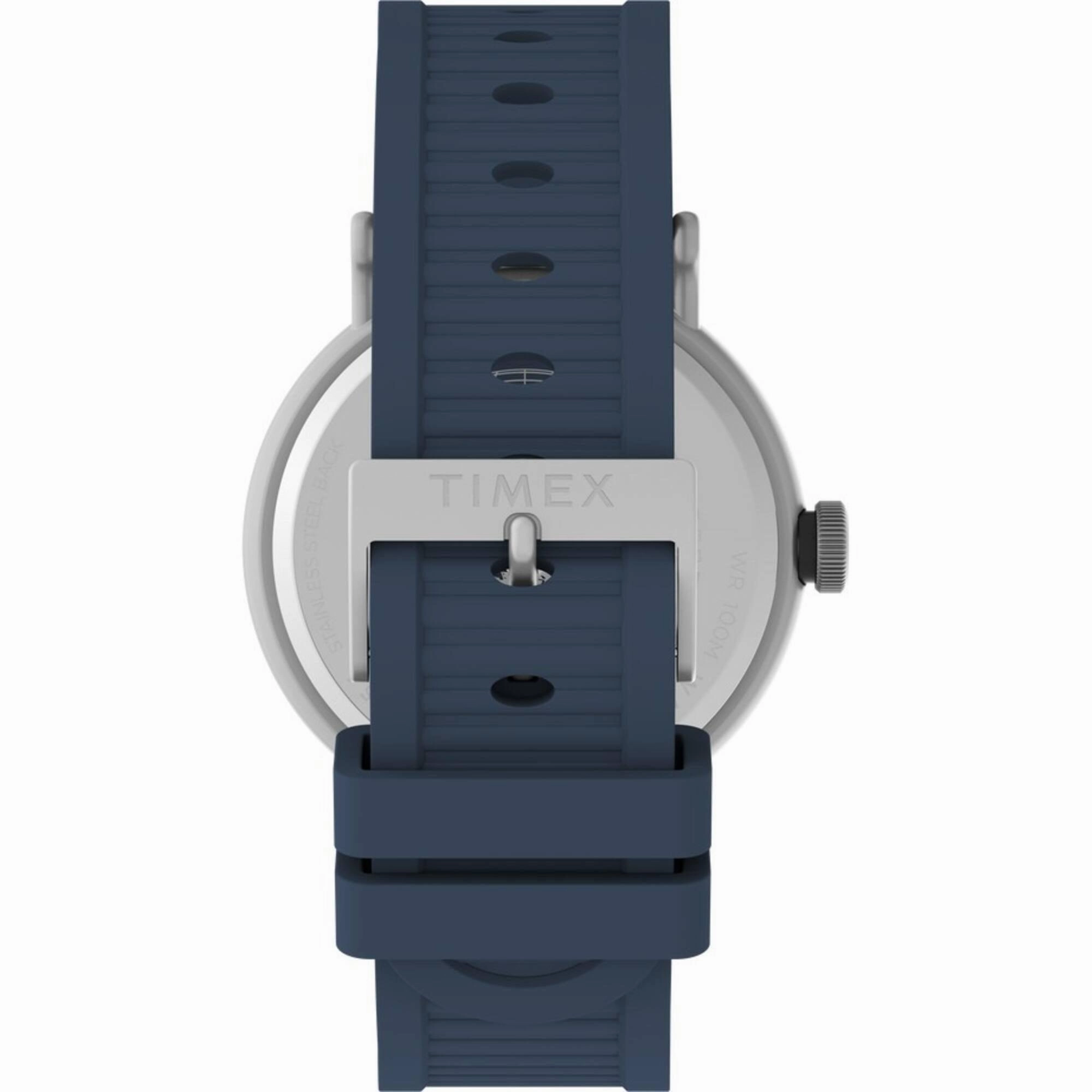 Timex Men's Watch - Portside Rotating Bezel Black Dial Blue Resin Strap | TW2W16600