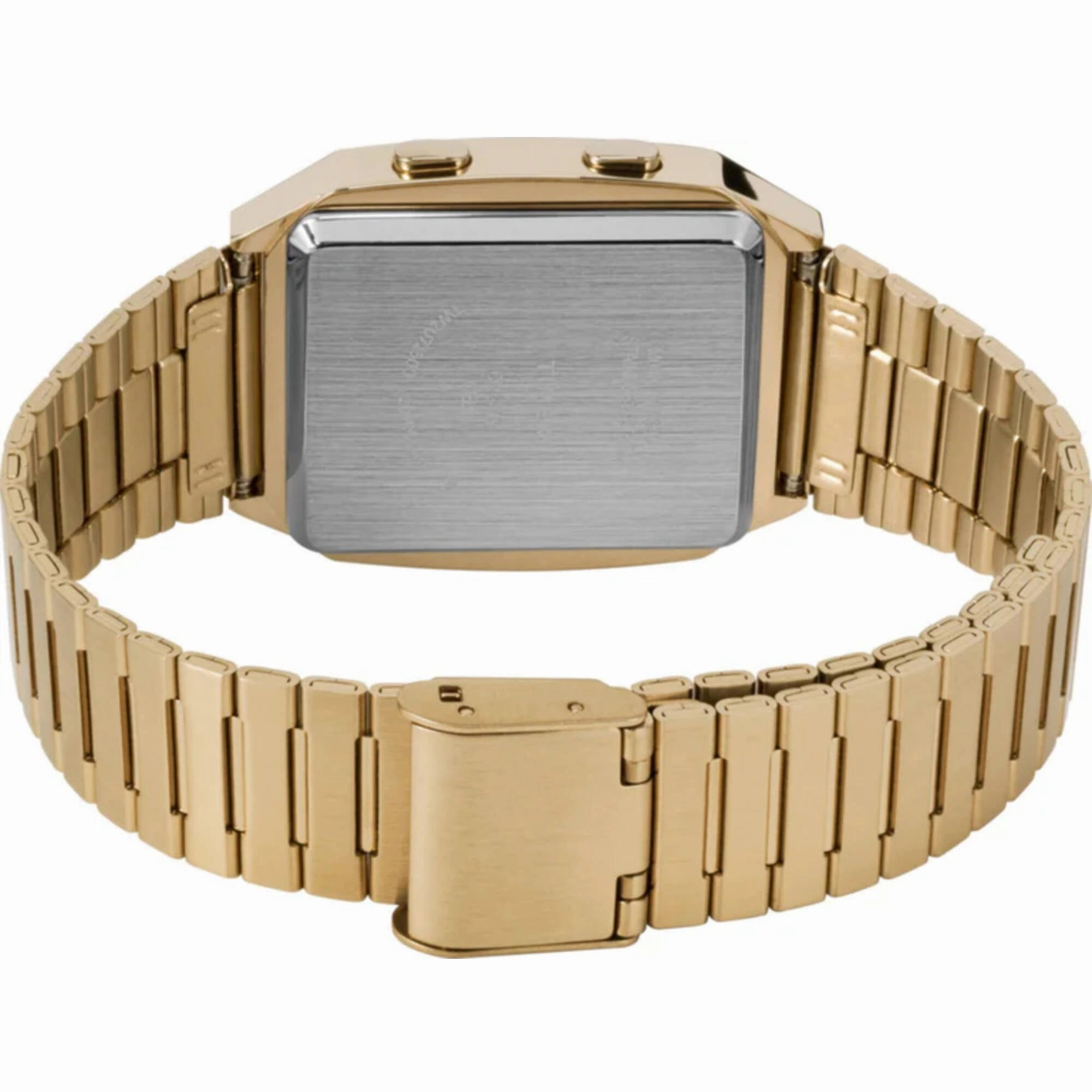 Timex Men's Watch - Q Timex Reissue White Dial Yellow Gold Bracelet | TW2U72500ZV