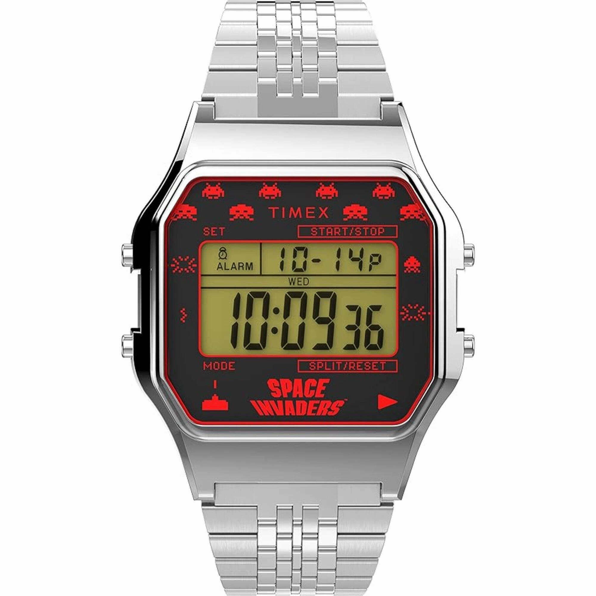 Timex Men's Watch - T80 Space Invaders Chrono Digital Dial Bracelet | TW2V30000YB