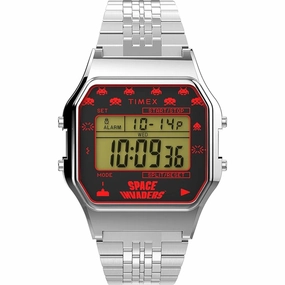 Timex Men's Watch - T80 Space Invaders Chrono Digital Dial Bracelet | TW2V30000YB