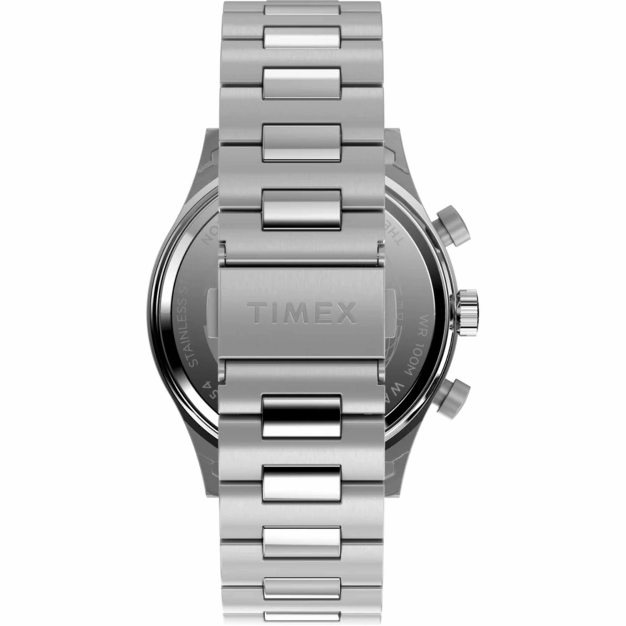 Timex Men's Watch - Waterbury Fly Back Chronograph Silver Steel Bracelet | TW2W47800