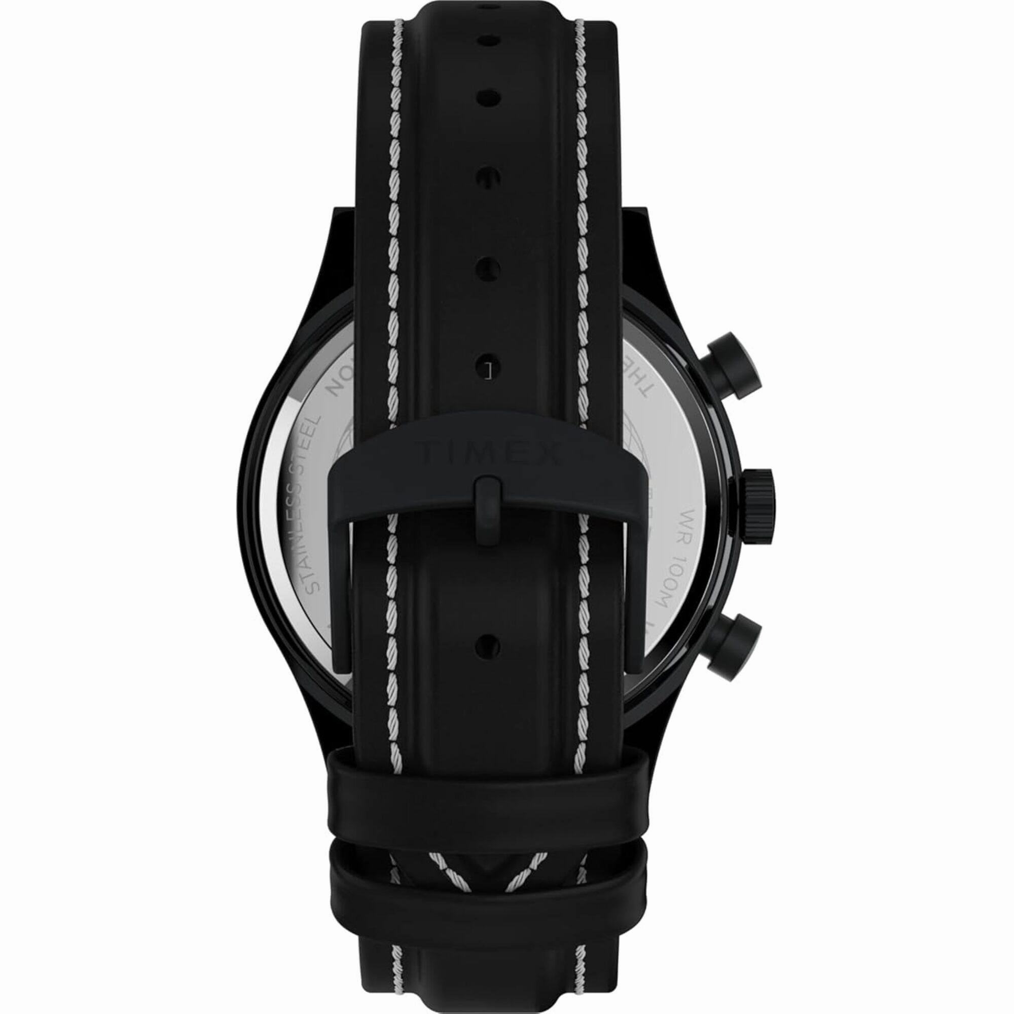 Timex Men's Watch - Waterbury Traditional Fly Back Chrono Black Strap | TW2W48000VQ