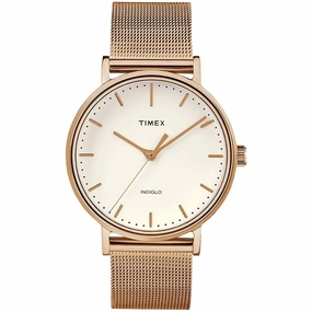 Timex Women's Quartz Watch - Fairfield Cream Dial Mesh Bracelet | TW2R26400VQ