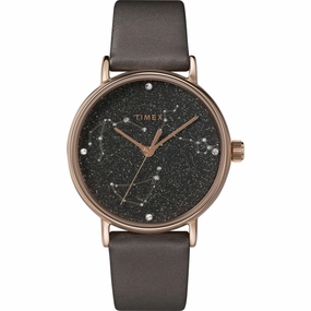 Timex Women's Watch - Celestial Opulence Quartz Brown Crystal Dial Strap | TW2T87700