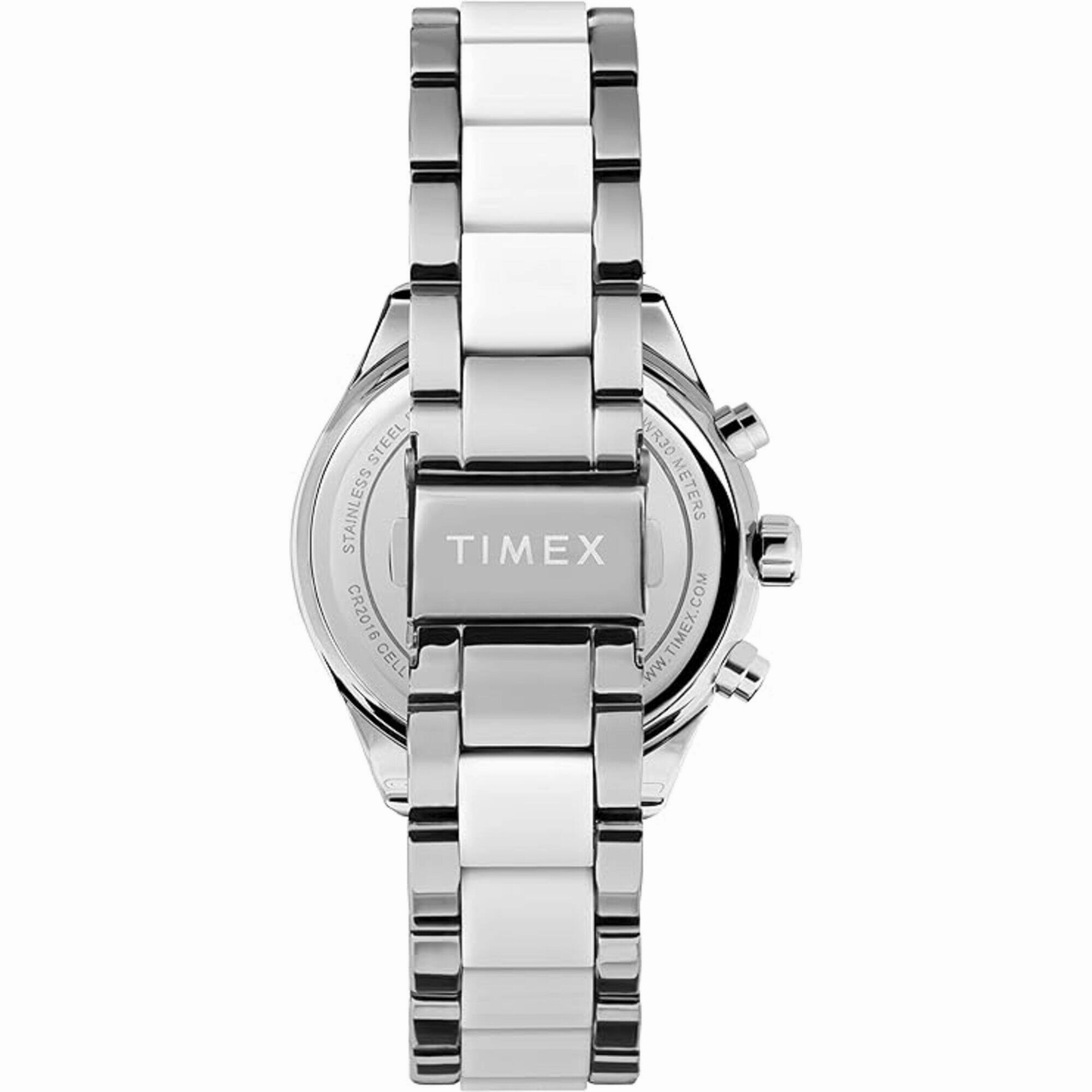 Timex Women's Watch - Classic Two Tone Silver Tone and White Bracelet | TW2V74700