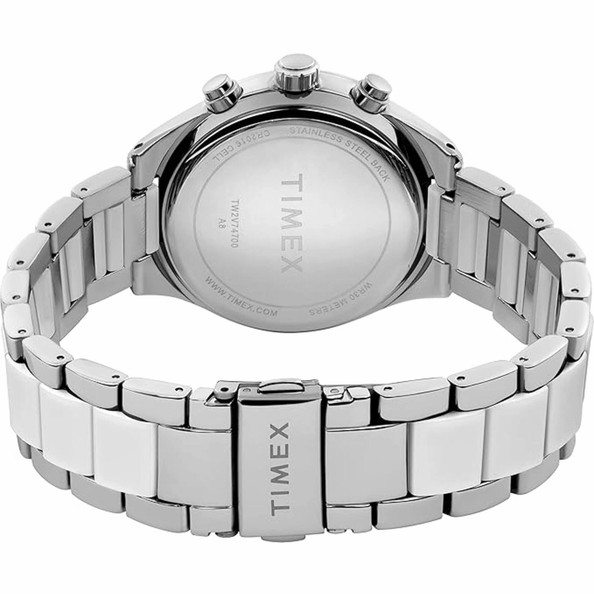 Timex Women's Watch - Classic Two Tone Silver Tone and White Bracelet | TW2V74700