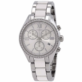 Timex Women's Watch - Classic Two Tone Silver Tone and White Bracelet | TW2V74700