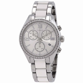 Timex Women's Watch - Classic Two Tone Silver Tone and White Bracelet | TW2V74700