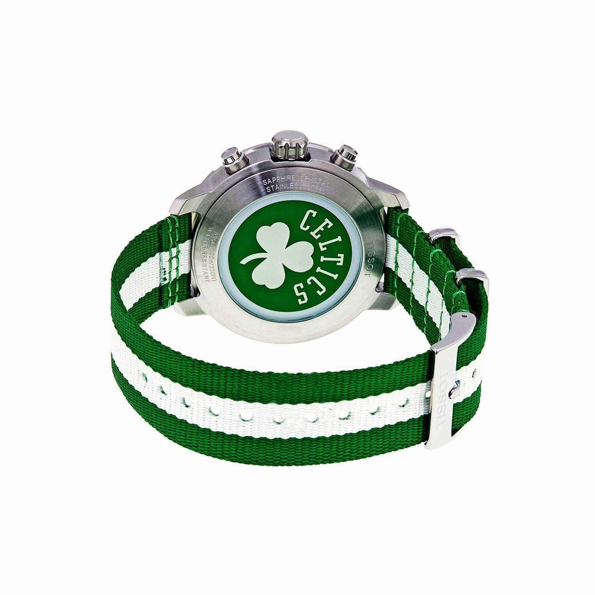 Tissot Men's Chrono Watch - Quickster NBA Boston Celtics Silver Dial | T0954171703717