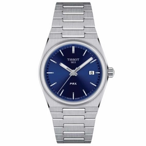 Tissot Men's Watch - PRX Quartz Blue Dial Silver Steel Bracelet | T1372101104100