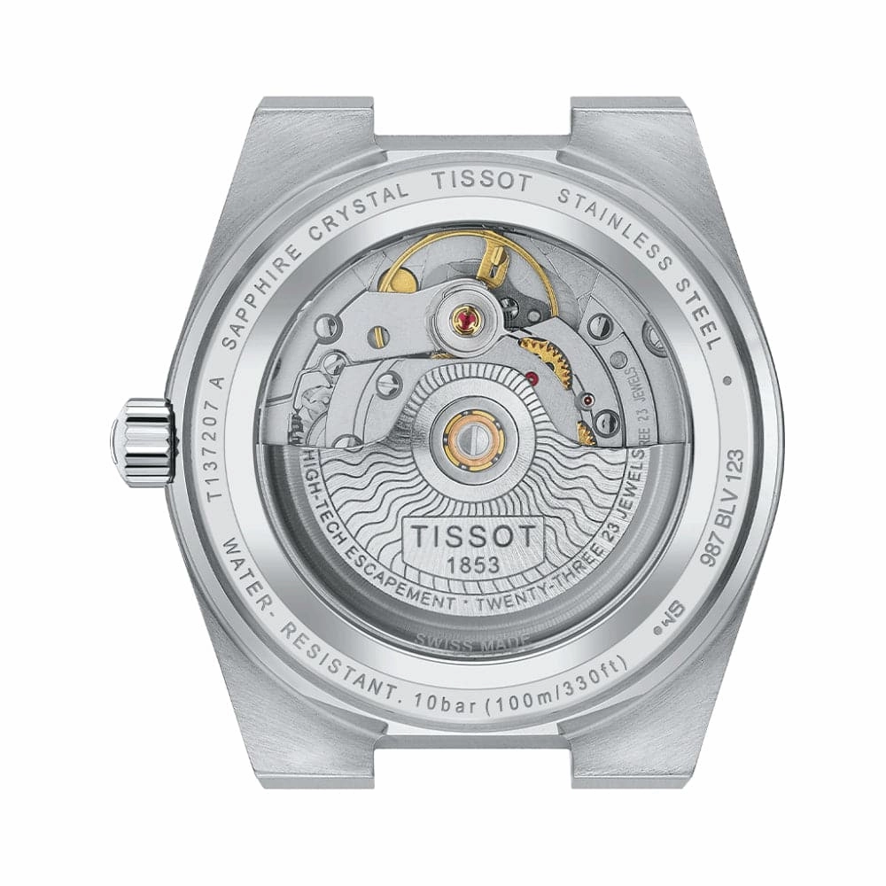 Tissot PRX Powermatic 80 Black Dial Silver Stainless Steel Strap Men Watch T1372071105100