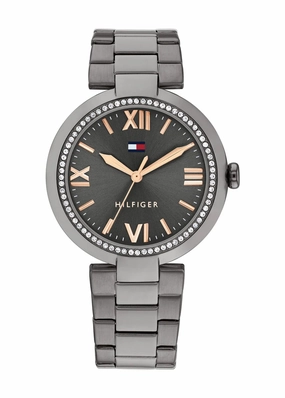 TOMMY HILFIGER ALICE GREY SUNRAY DIAL GUNMETAL BRACELET 1782630