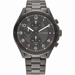 Tommy Hilfiger Men's Watch - Axel Dual Time Grey Stainless Steel Bracelet | 1792008