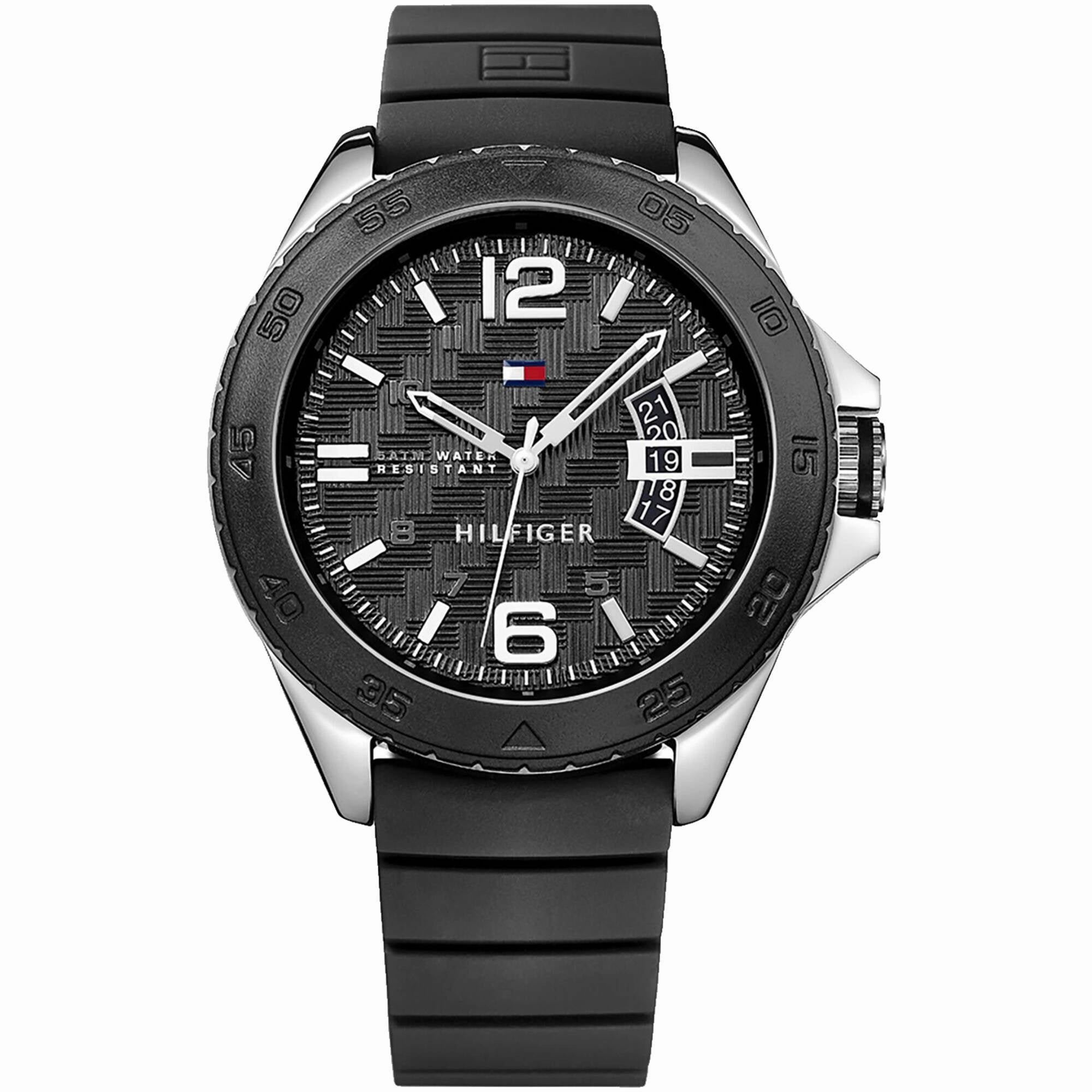 Tommy Hilfiger Men's Watch - Cody Quartz Black Dial Rubber Strap | 1791203