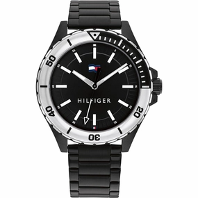 Tommy Hilfiger Men's Watch - Logan Black Dial Stainless Steel Bracelet | 1792014